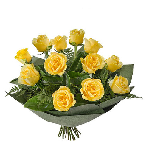 Bouquet of 12 Long Stemmed Yellow Roses