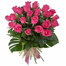 Bouquet of 24 Long Stemmed Pink Roses