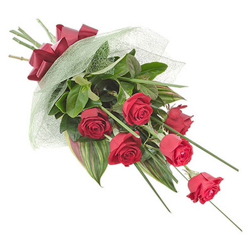 Bouquet of 6 Long Stemmed Red Roses