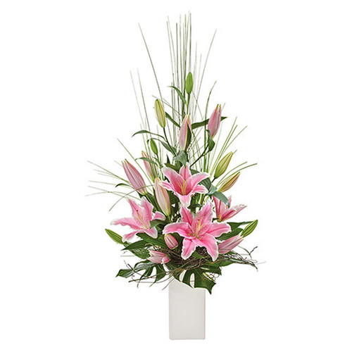 Elegant Arrangement of Oriental Lilies