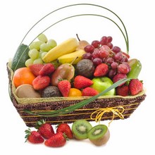 Basket of Mixed Seasonal Fruit